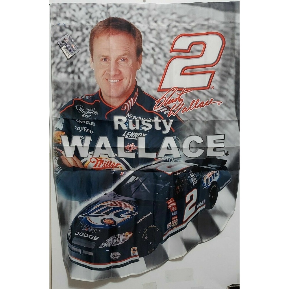 Nascar Rusty Wallace Garden Flag 28" x 40" #55617 NWT